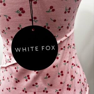 White Fox Boutique Pink Cherry Strapless Dress